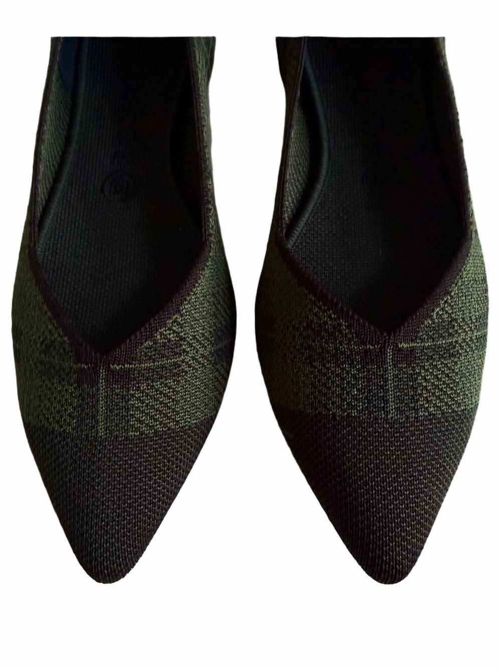 ROTHYS The Point Racer Green Check Plaid Tartan Slip Ons Retired Size 10 EUC - Picture 5 of 14